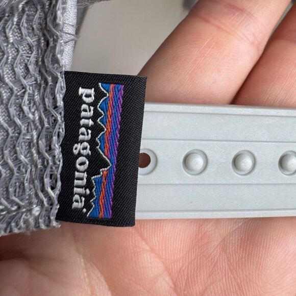 PATAGONIA Fitz Roy Rambler Foam Mesh Trucker Hat Gray White Snapback One Size - Picture 5 of 7